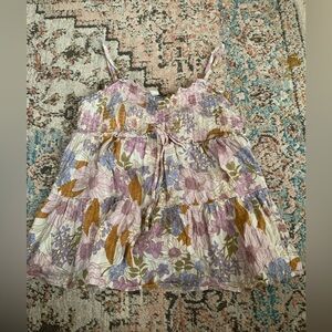 American Eagle Babydoll Top Size M Floral Pattern